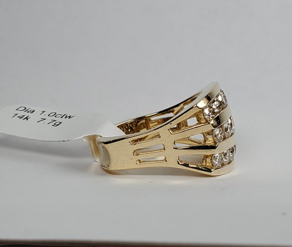 3 row channel set diamond band - Image 3